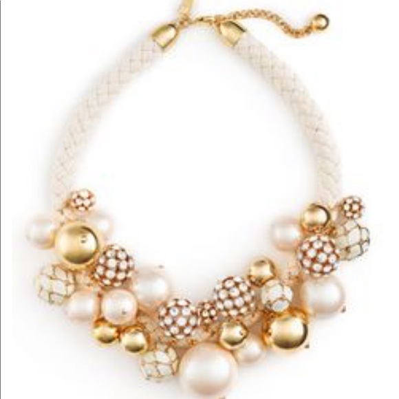 kate spade Jewelry - Amazing rope Kate Spade necklace w pearl and gold